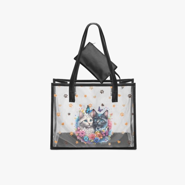 1228. Large PVC Tote Bag & Black Inner Bag