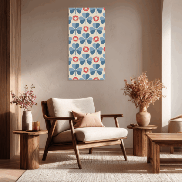1254. 1:2 Ratio Vertical Canvas Painting